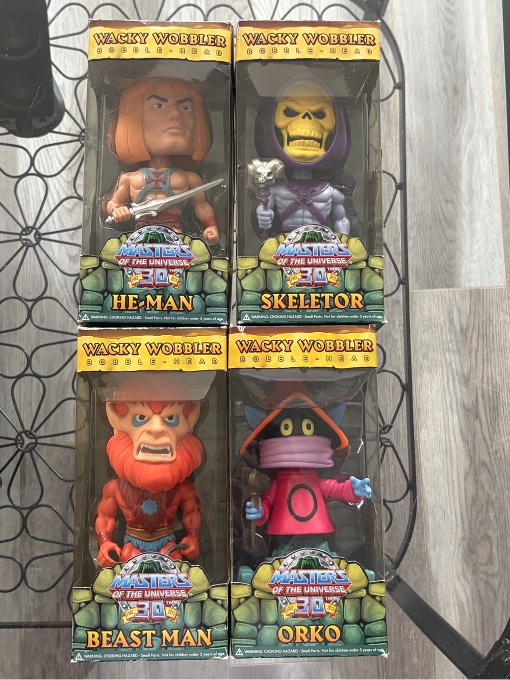 Funko MOTU He-man & Sekeltor Wacky Wobbler Bobble-Head Complete toy Figure Set